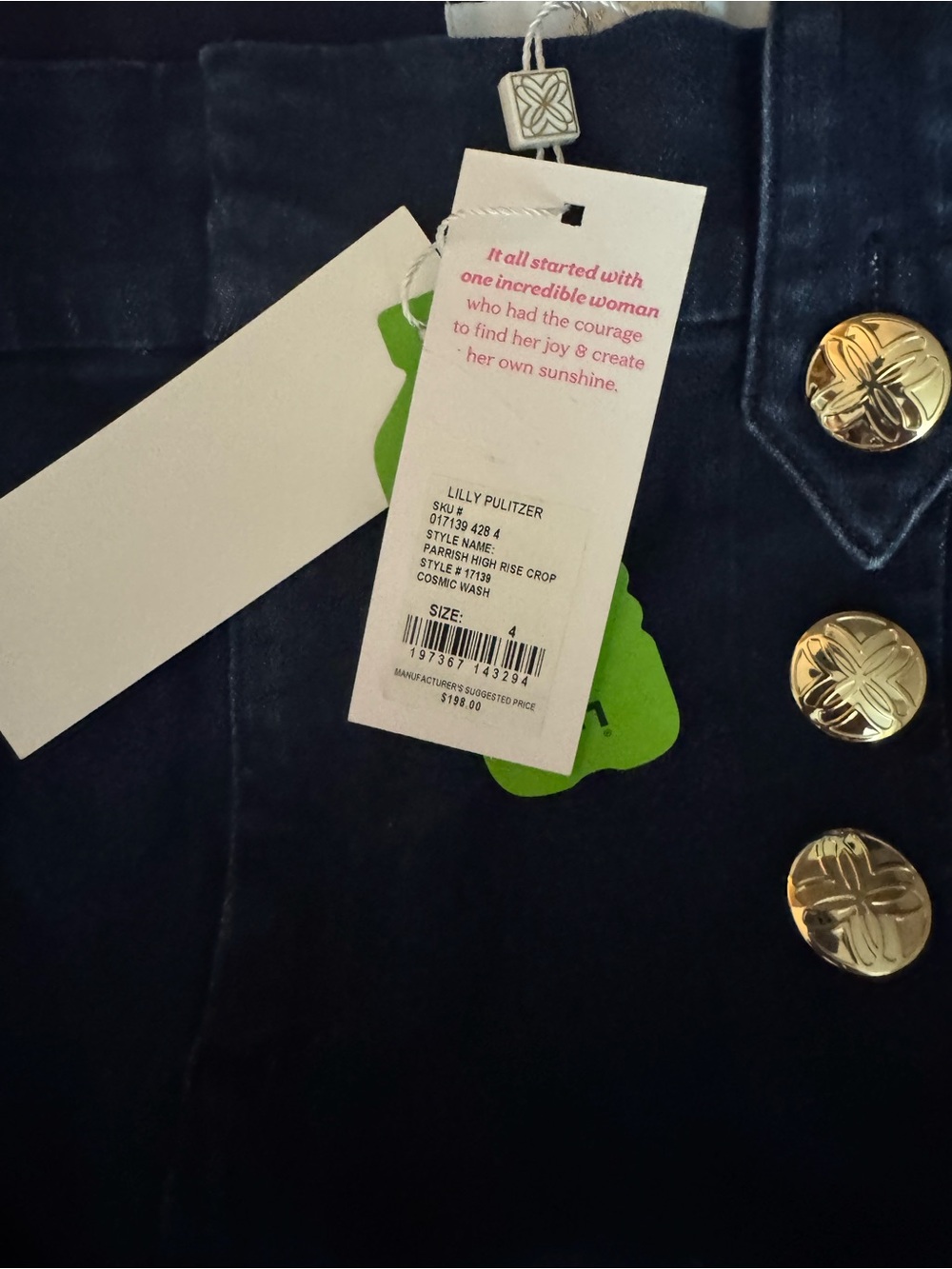 Lilly Pulitzer Parrish cropped flair high rise jean - Picture 6 of 7